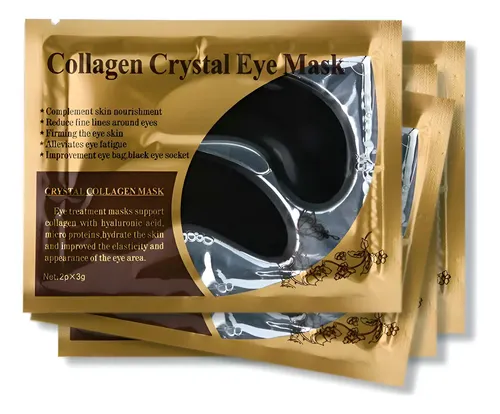 Mascarilla Facial Crystal Colágeno 6g Parches Para Ojeras X3