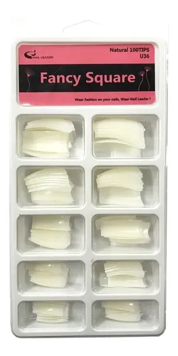 Tips Para Uñas Largas  X 100 Blanco Natura Transparente  U36