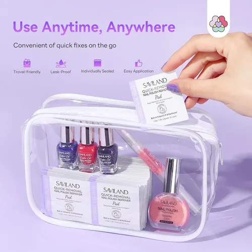 Almohadillas Removedoras De Esmalte De Uñas Saviland 250