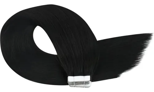 Extensiones Con Cinta De Cabello Humano 18in Jet Black Jet Black (a#1)