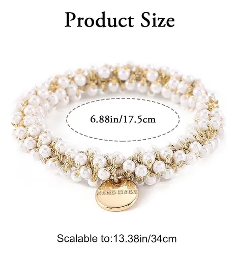 Brinie Pearl Scrunchie – Cintas Elásticas Para El Pelo, Colo