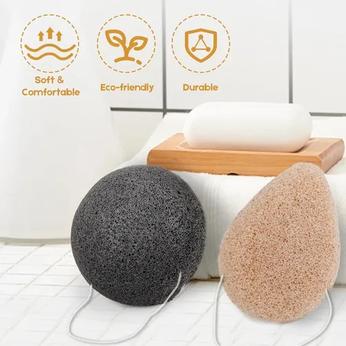 Esponjas De Konjac Con Carbón Activado Para Limpieza