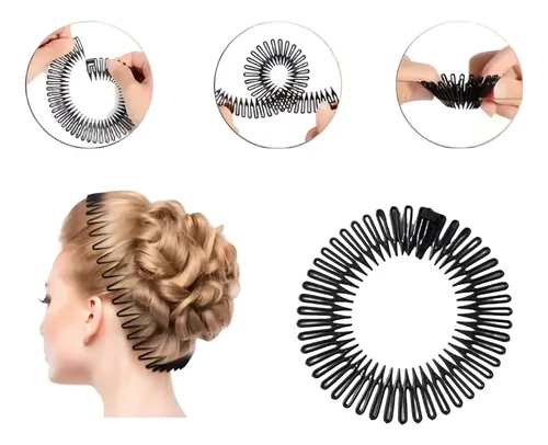 Vinchas Zig Zag Circulares X6 Diadema Plastica Mayorista