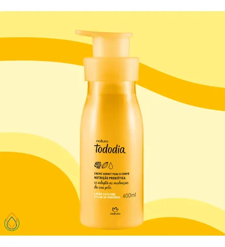 Crema para el cuerpo Limón Siciliano Y Gardenia Natura Tododia 400 ml.