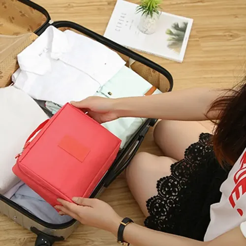 Neceser Bolso Porta Cosmeticos Organizador Maquillaje Baño Color Rosa