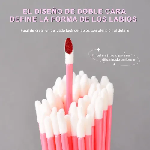 100 Pinceles Para Labios + 100 Pinceles Para Pestañas