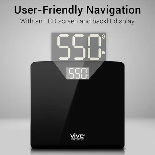 Escala Digital Bariátrica Vive Smart 550 Lbs Con Imc Y Negro