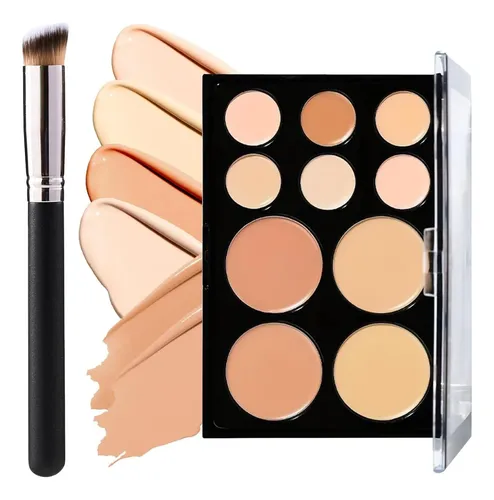 Paleta Correctora De 10 Colores Con Pincel