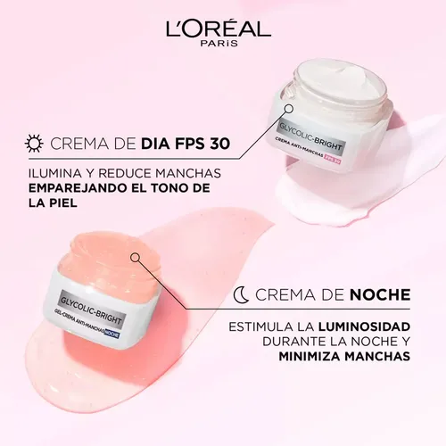 Loreal París Crema Día Anti Manchas Glycolic Bright 50ml