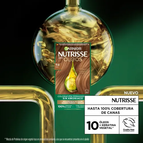 Kit Tintura Garnier Nutrisse Rubio 7.0 Permanente 110ml
