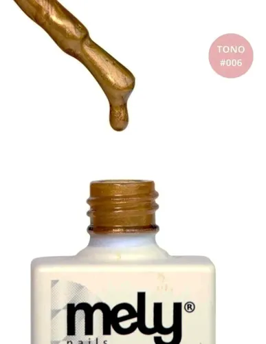 Esmalte Ojo De Gato Color Dorado Marca Mely Manicura