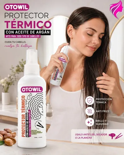 Protector Termico En Spray + Aceite Argan Anti-frizz X180ml