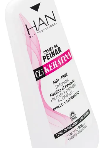 Han Keratina Crema De Peinar Antifrizz Hidratante Cabello