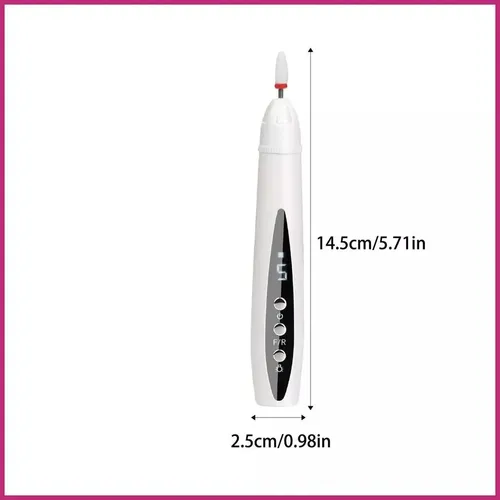 Torno Uñas Recargable Portatil 30.000 Rpm Con Pantalla Led