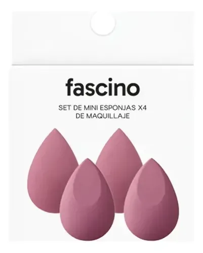 Set De Mini Esponjas De Maquillaje Fascino X 4 Rosa Chicle Mini