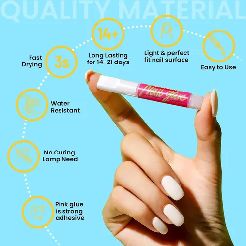 Pegamento Para Uñas Postizas Teenitor 15x2ml, Uñas
