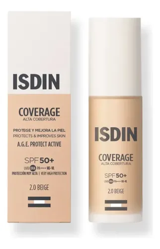 Base maquillaje Isdin Coverage 2 BEIGE SPF50 30ML