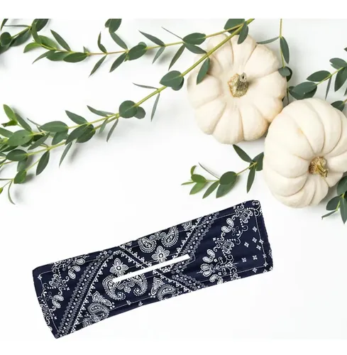 Summer Deft Bun Print Hair Band Wire Impresión En Negro
