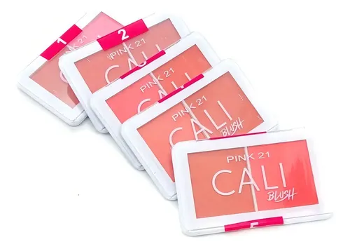 Paleta Rubor Duo Pink 21 Cali Blush Nude Cruelty Free