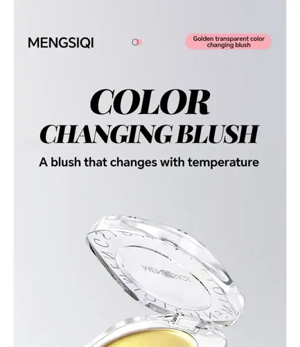 Bálsamo De Rubor Dorado Con Borra Que Cambia De Color Mengsi