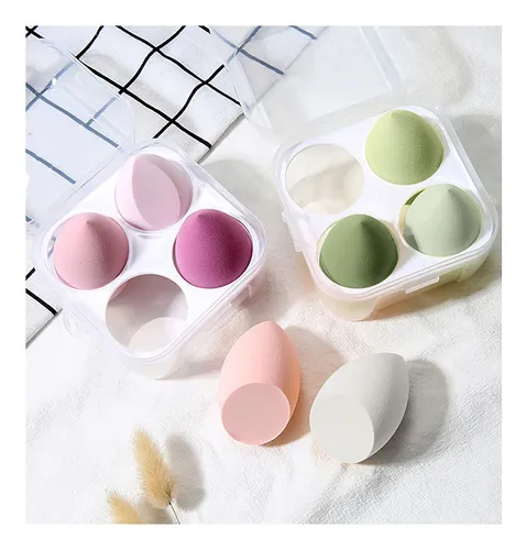 Set De Esponjas De Maquillaje Leeshine 4 Piezas Con Soporte