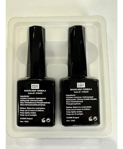 Conjunto Base Y Top Coat Gel Canni 2 Piezas