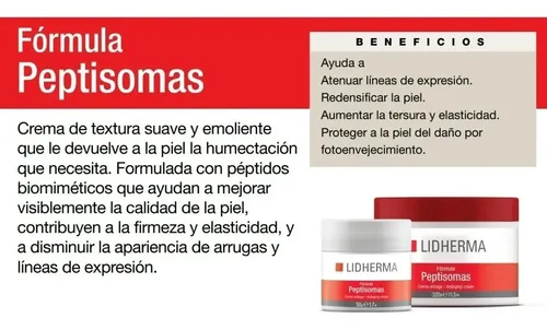 Lidherma Fórmula Peptisomas Redensificante Antiage 320gr Tod