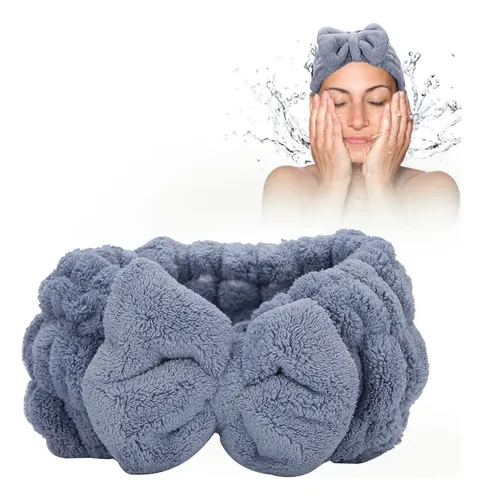 Diadema Azul Con Forma De Lazo Para El Pelo, Forro De