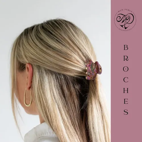 Broches Pelo Hebillas Ganchos Clips Colores Por Par Color Rosa Oscuro