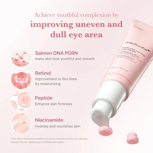 Medicube Pdrn Pink Peptide Eye Cream 30ml Contorno De Ojos Todo Tipo De Piel Día/noche