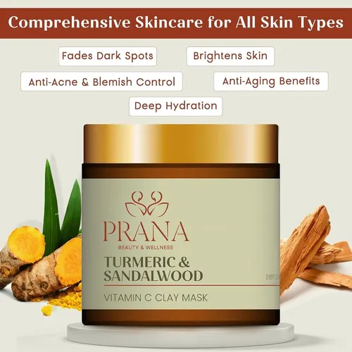 Mascarilla Prana 3 Arcillas Turmeric Sandalwood 110 Ml