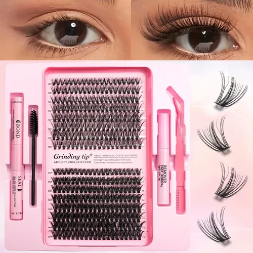 Kit Extensiones De Pestañas Individuales Con Pinza