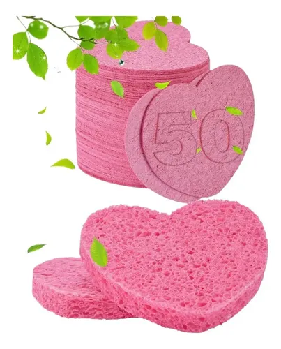Caa 50 Esponjas Faciales Comprimidas, Celulosa Cosmética