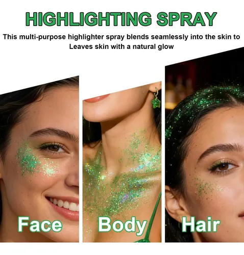 Spray Brillo Corporal Y De Cabello Lemonsac Verde
