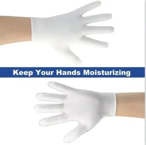 Guantes De Algodón Blancos Para Manos Secas Y Eczema