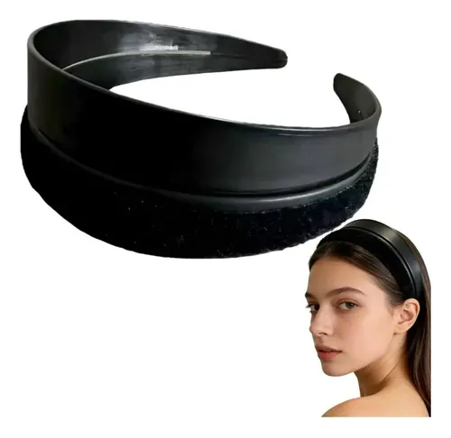 1 Pinza De Pelo Esponjosa, Diadema Negra, Para Mujer