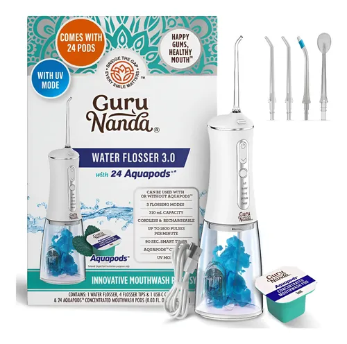 Gurunanda Irrigador Bucal Avanzado Con Hilo Dental