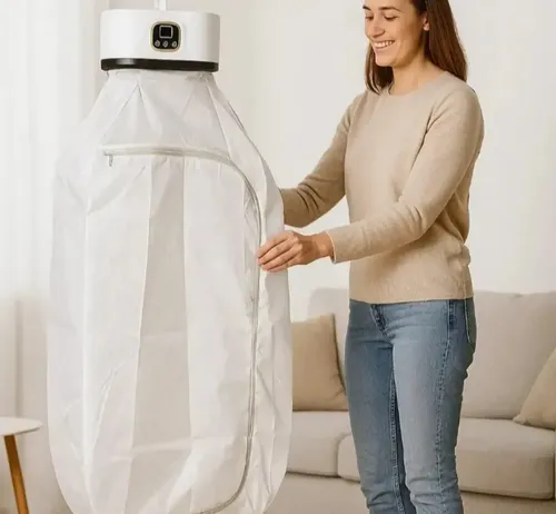 Secador De Ropa Portátil Eléctrico Plegable Secado Rápido Blanco