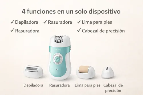 Depiladora Electrica 4 En 1 Recargable Usb Mujer Generica