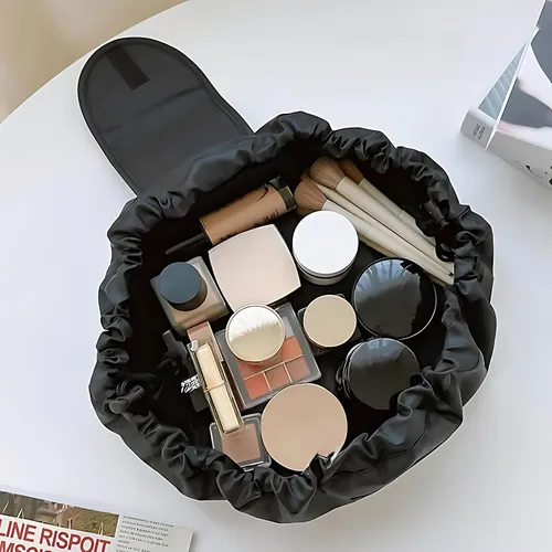 Cosmetiquera Con Cadena De Cuentas Y Bolsa Expandible
