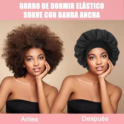8pz Curly Ondas En Cabello Rizos Sin Calor Tubo+ Gorro Satin