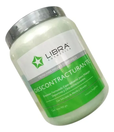 4 Crema Masajes Descontracturante 980gr. – Libra Cosmetica Fragancia Suave
