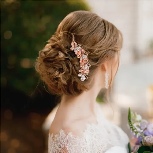 Ss Mm Pinzas De Pelo De Mariposa Con Brillo For Mujeres, Xx
