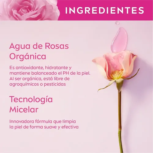 Agua Micelar Bifásica Nivea Rose Care 400 Ml