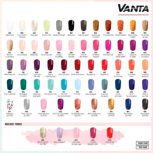 Esmalte Semipermanente Brillante Vanta 15ml Secado Rápido