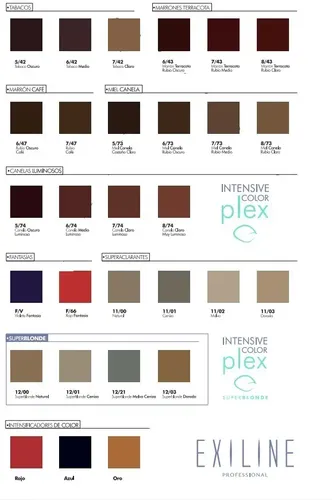 Kit 3 Tintura Pelo Profesional Exiline Intensive Color Plex