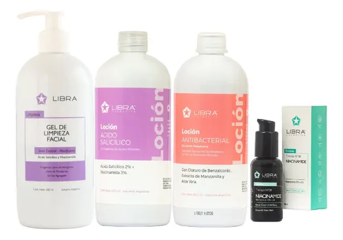 Set Skincare Facial Piel Acné Grasa Rutina Libra Cosmetica