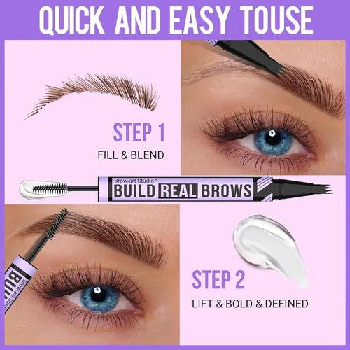 Lápiz De Cejas 2-en-1 Imethod Marrón Oscuro Con Gel