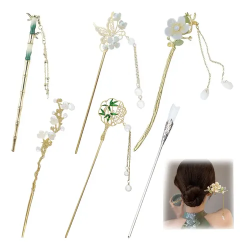 6 Pinzas De Pelo Vintage Para Niña, Accesorios Y Adornos