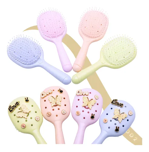 Cepillo Para El Cabello 2 Piezas Con Charms Para Decorar